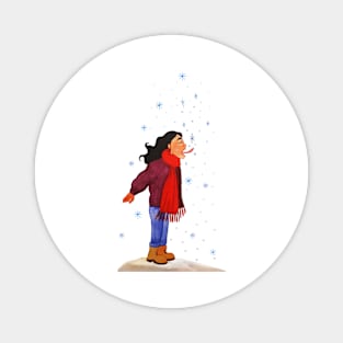 Snow Eater Illustration Magnet